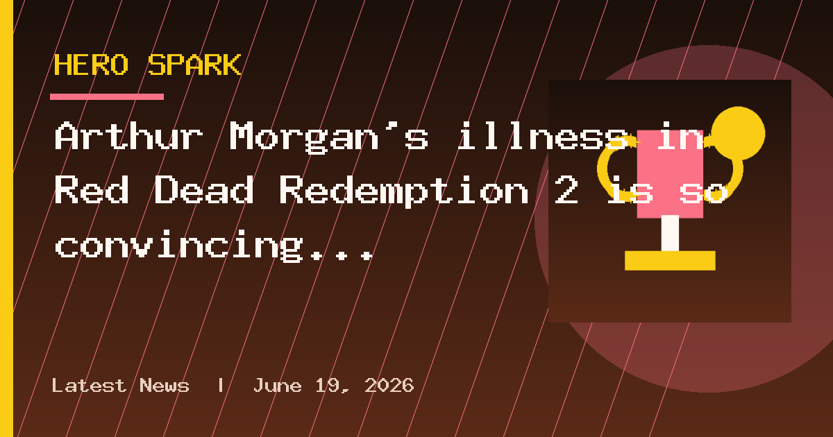 Arthur Morgan's illness in Red Dead Redemption 2 is so convincing partly