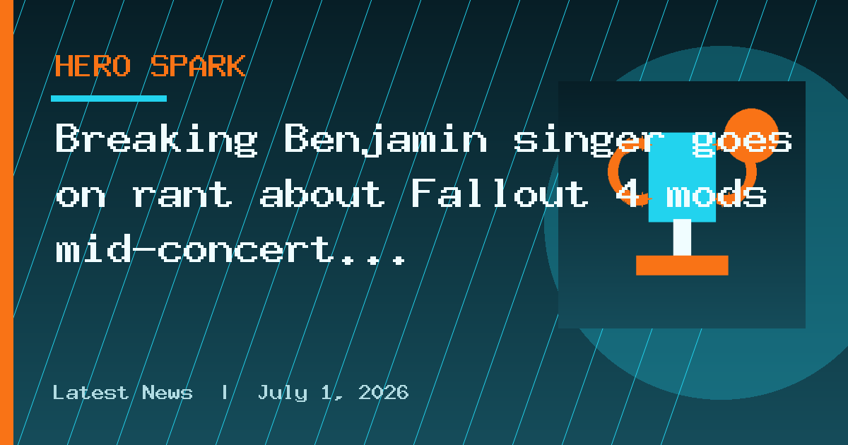 Breaking Benjamin singer goes on rant about Fallout 4 mods mid-concert