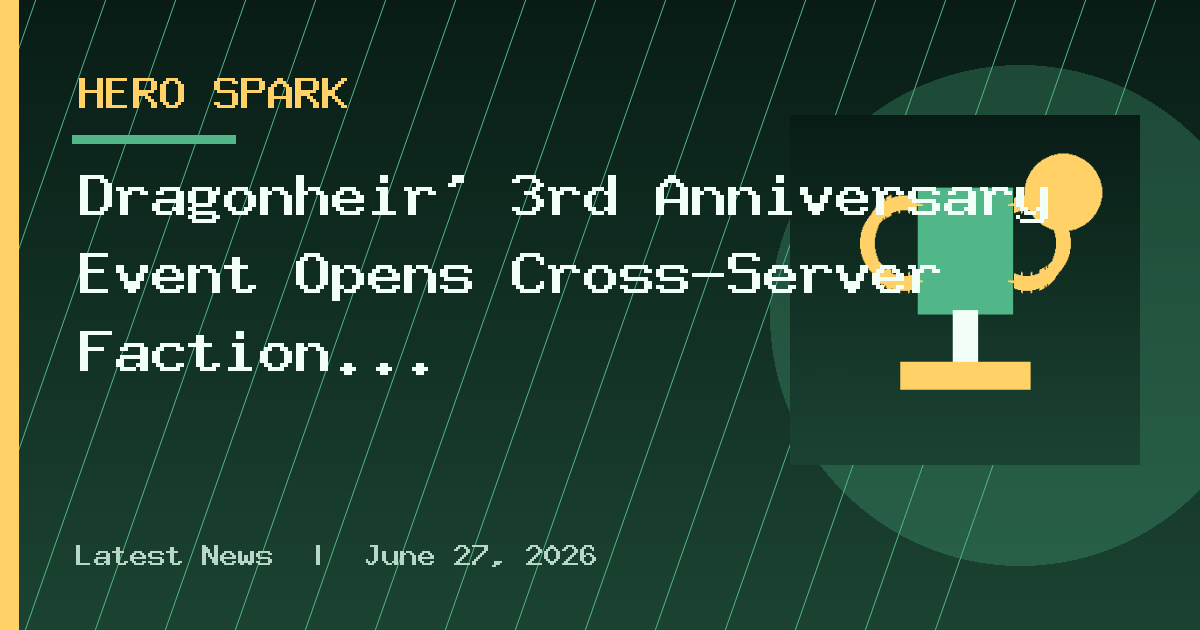 Dragonheir' 3rd Anniversary Event Opens Cross-Server Faction Battles