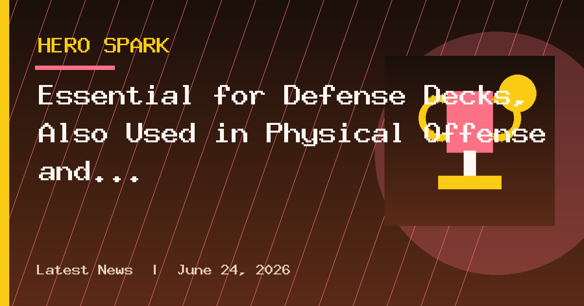 Essential for Defense Decks, Also Used in Physical Offense and Magic Decks!
