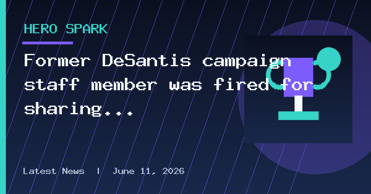 Former DeSantis campaign staff member was fired for sharing a Nazi-linked video